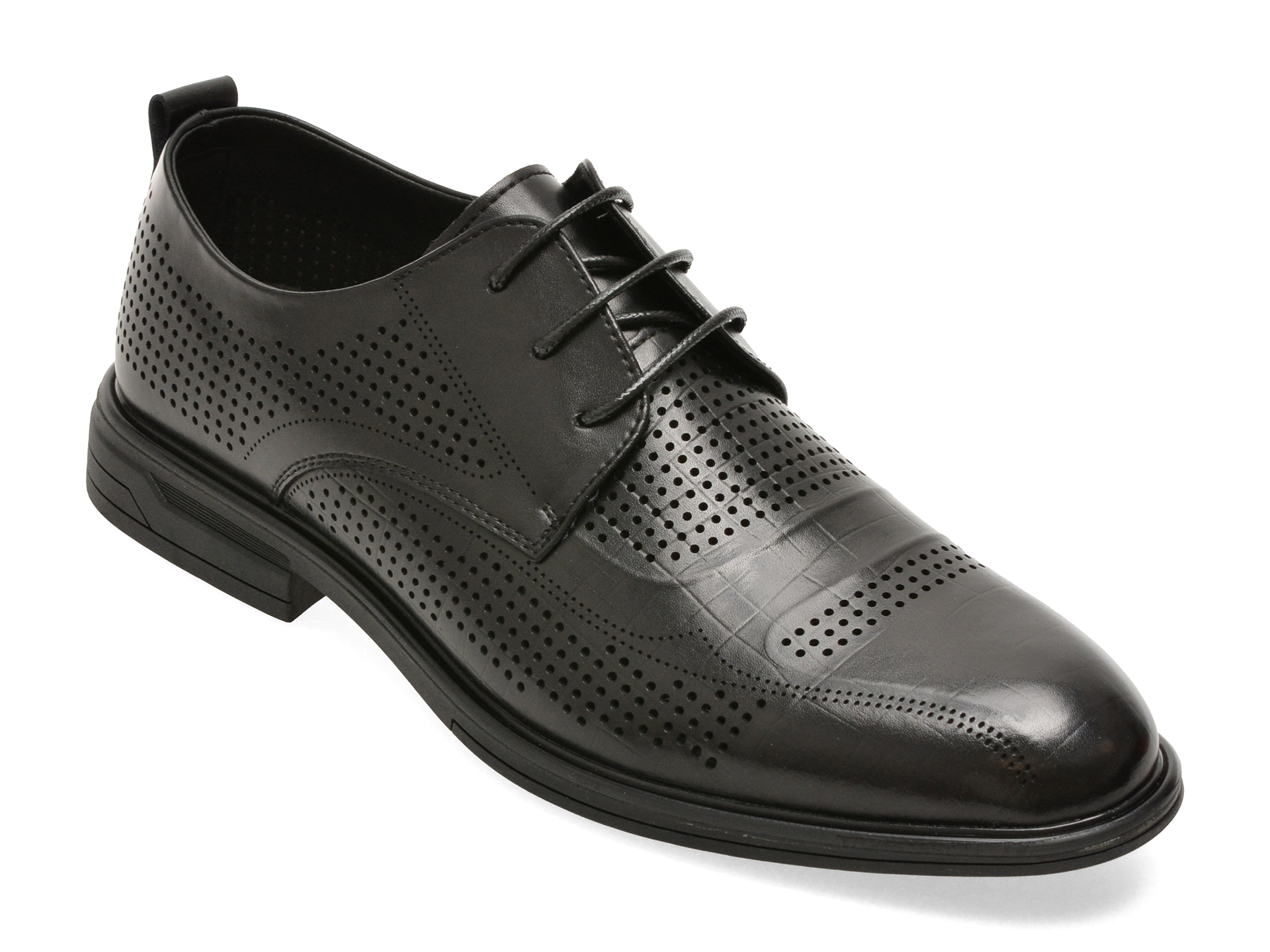 Pantofi eleganti BITE THE BULLET negri, 25C2118, din piele naturala