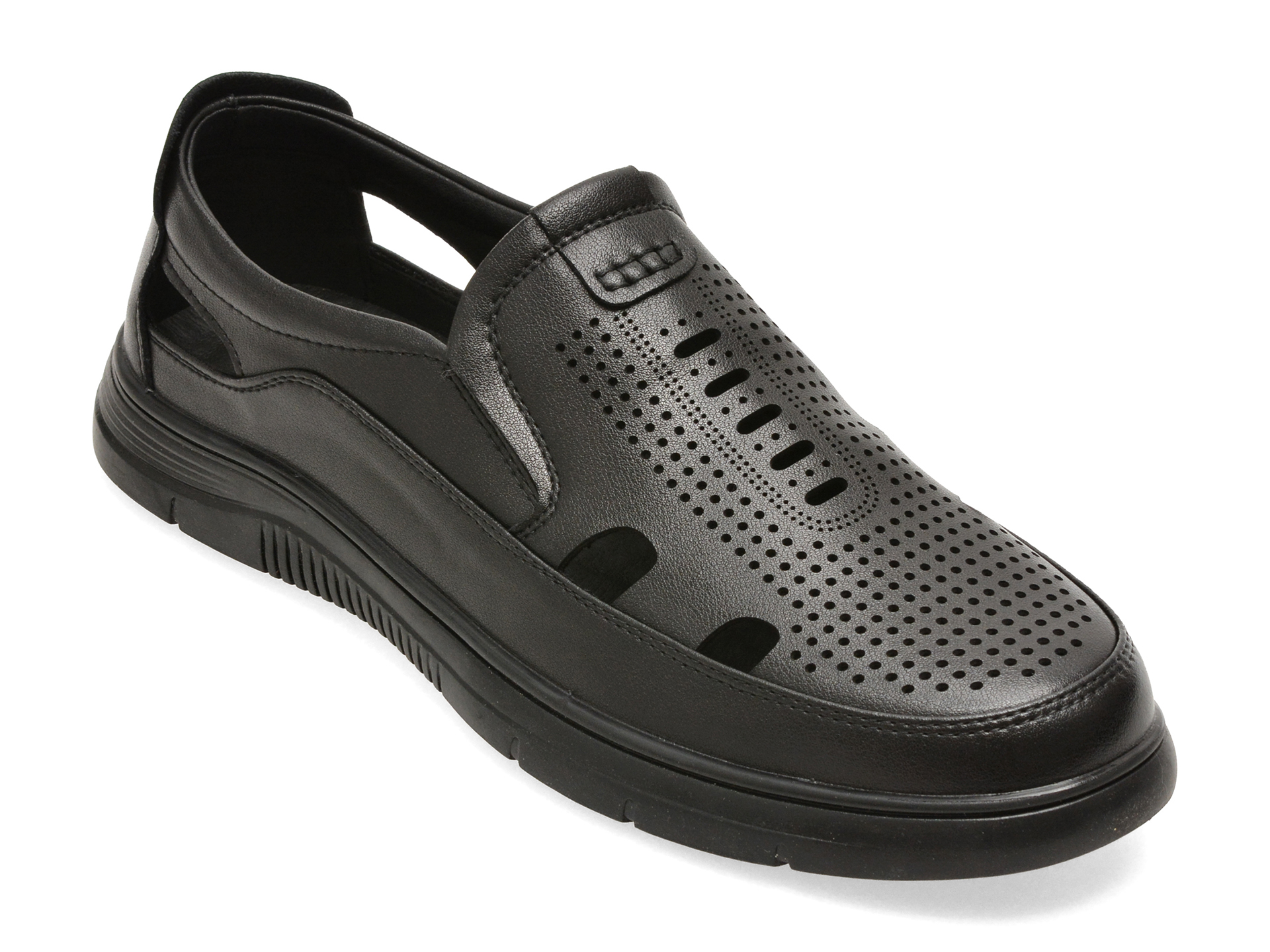 Pantofi BITE THE BULLET negri, 8501, din piele naturala