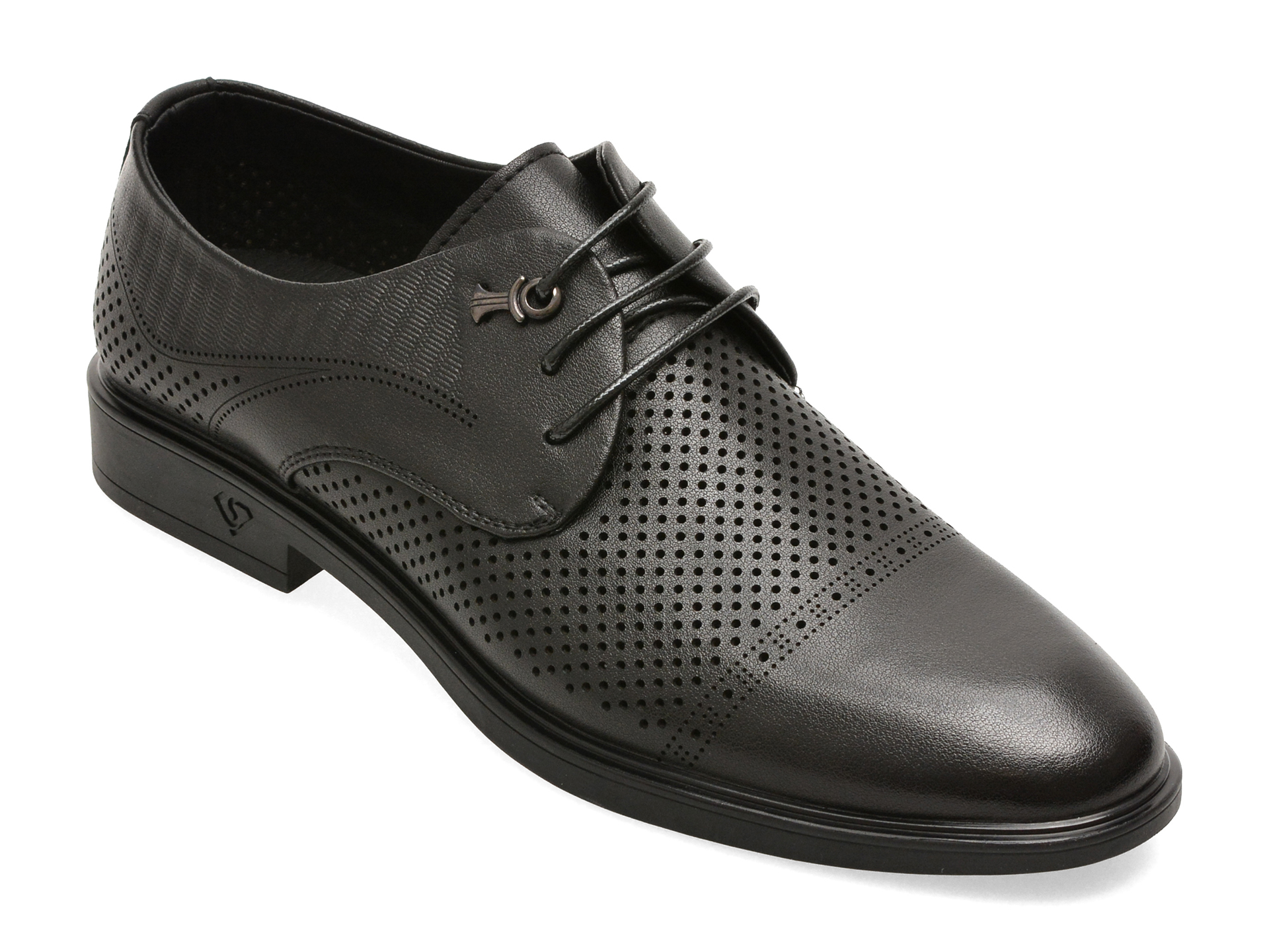 Pantofi eleganti BITE THE BULLET negri, 8503, din piele naturala