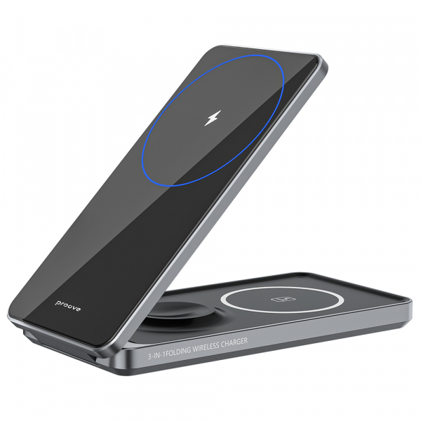Incarcator Retea Wireless Proove Metal Edge 3in1, 15W, 1.67A, Gri WSME15010003