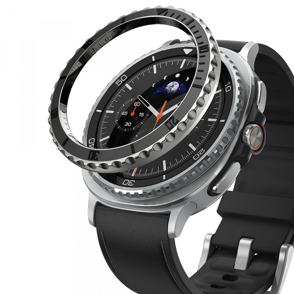 Rama Protectie Ringke Premium Styling pentru Samsung Galaxy Watch8 Classic, Neagra