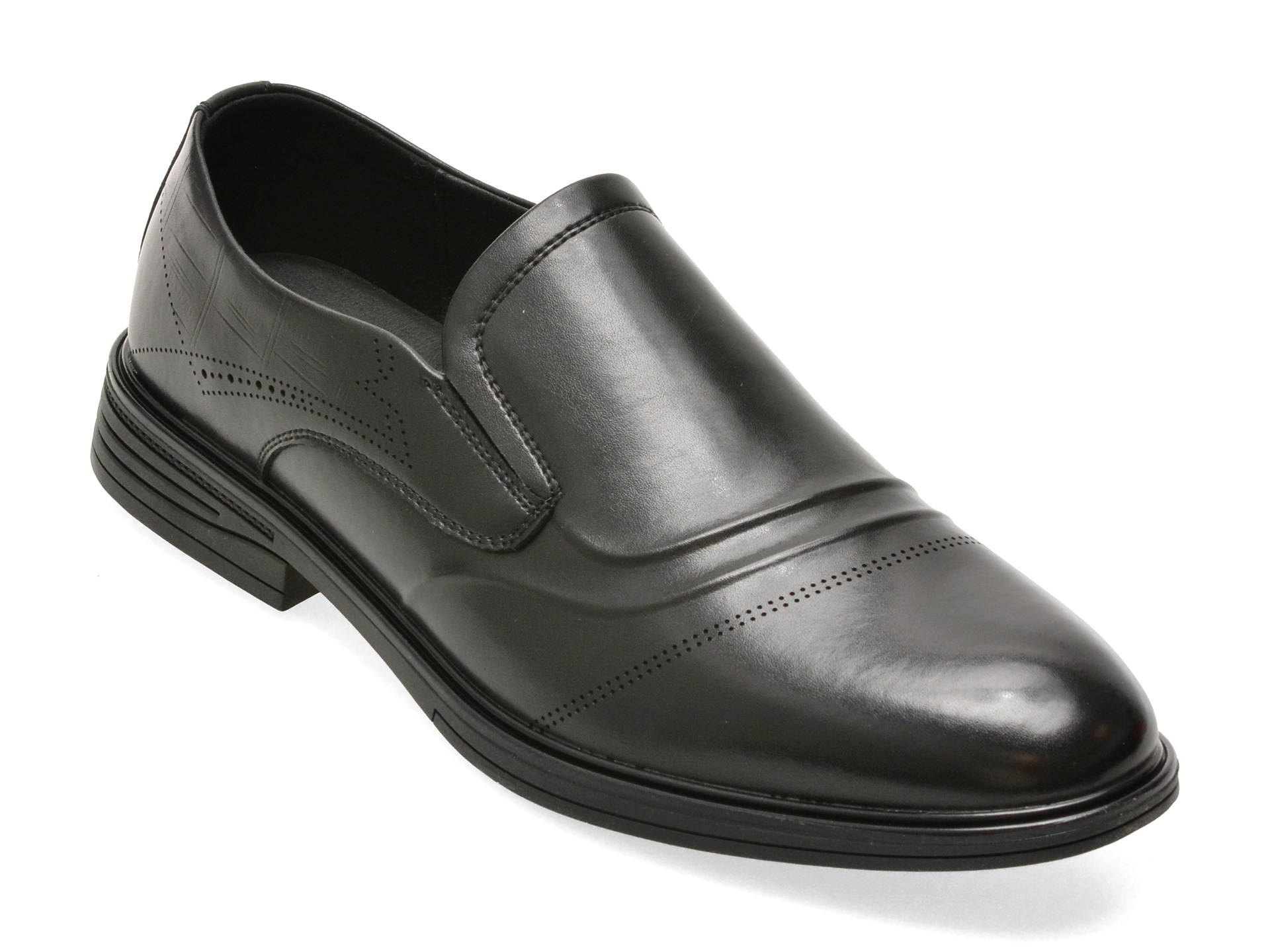 Pantofi eleganti BITE THE BULLET negri, T86191, din piele naturala