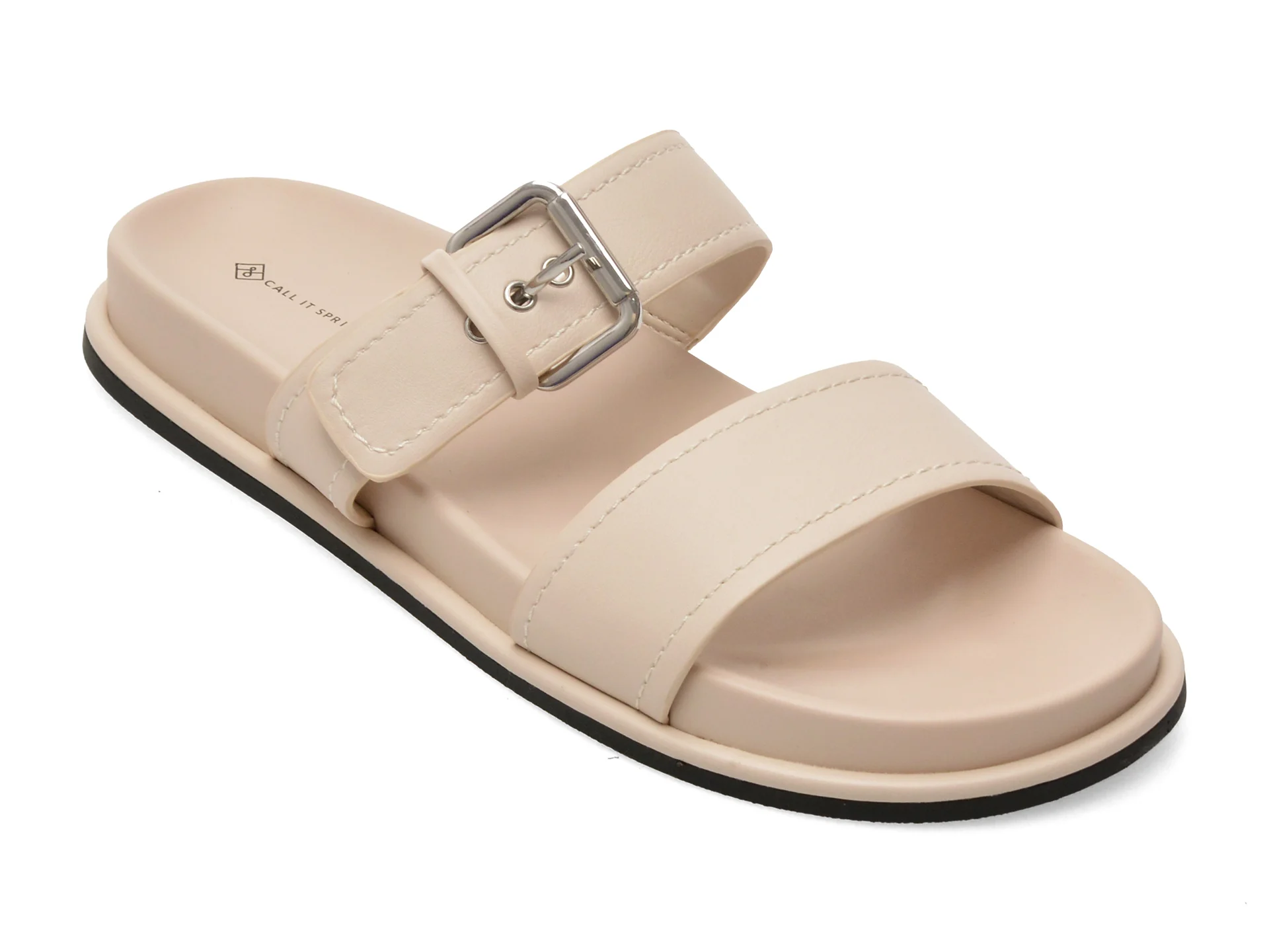 Papuci CALL IT SPRING albi, CATANYA 102, din piele ecologica