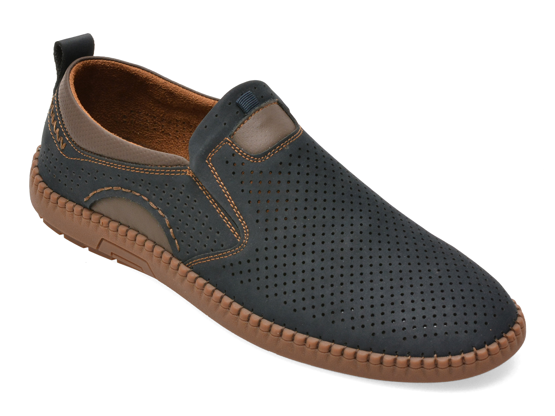 Pantofi BITE THE BULLET bleumarin, Q212, din piele naturala