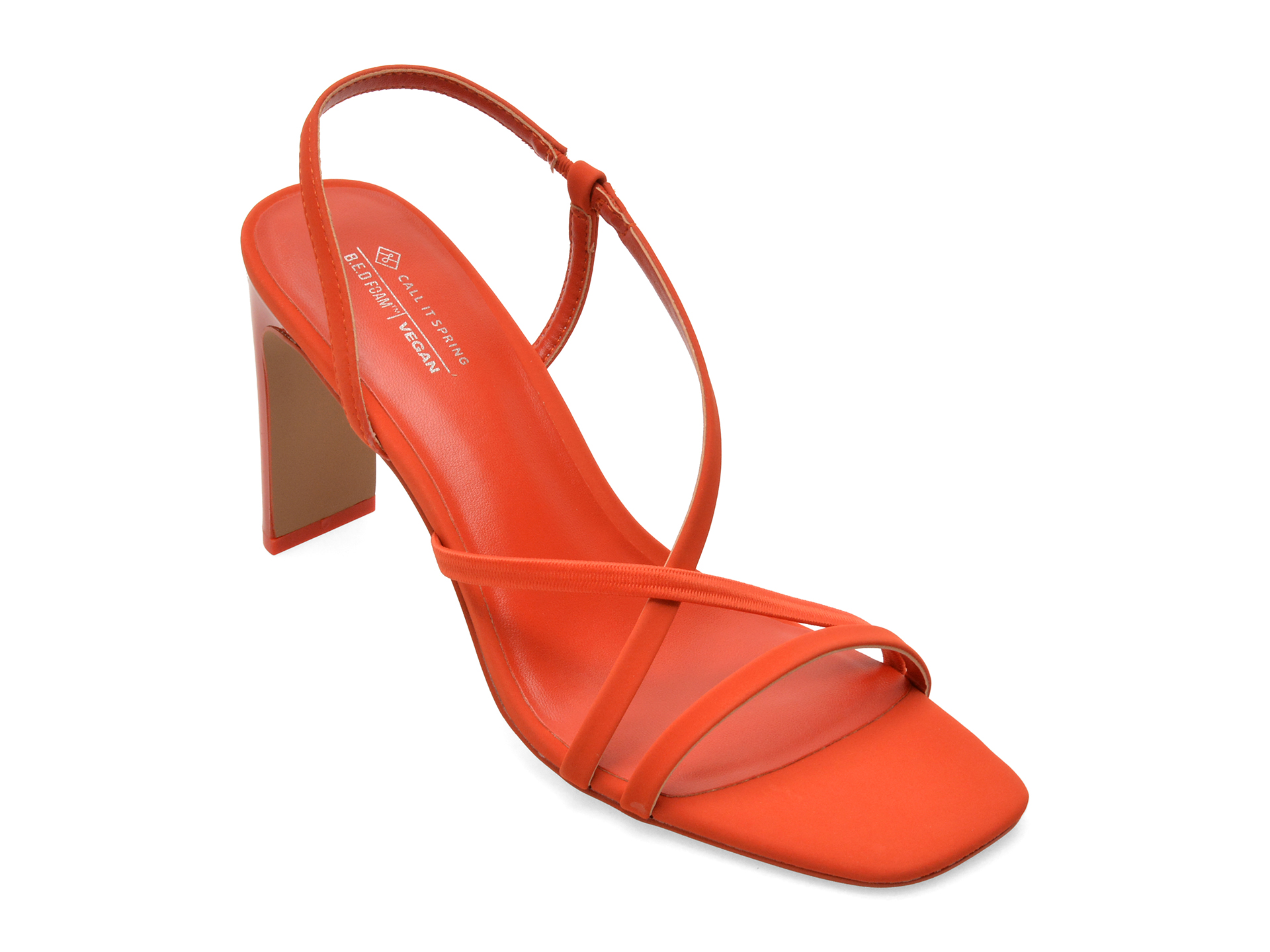 Sandale elegante CALL IT SPRING portocalii, JAYAA 800, din piele ecologica