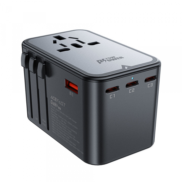 Incarcator Retea Acefast Travel Z1, 75W, 3.35A, 2 x USB-A - 3 x USB-C, Negru