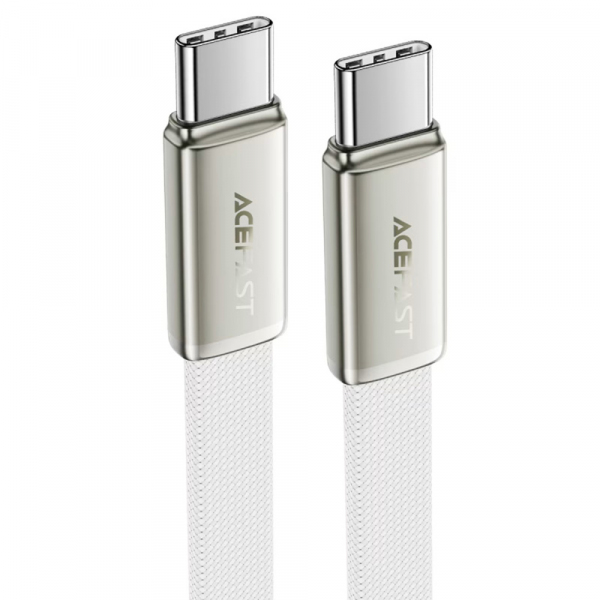 Cablu Date si Incarcare USB-C - USB-C Acefast C24-03, 60W, 1.2m, Alb