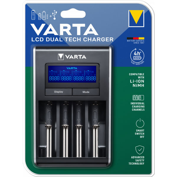 Incarcator Baterii Varta, AA / AAA, Negru