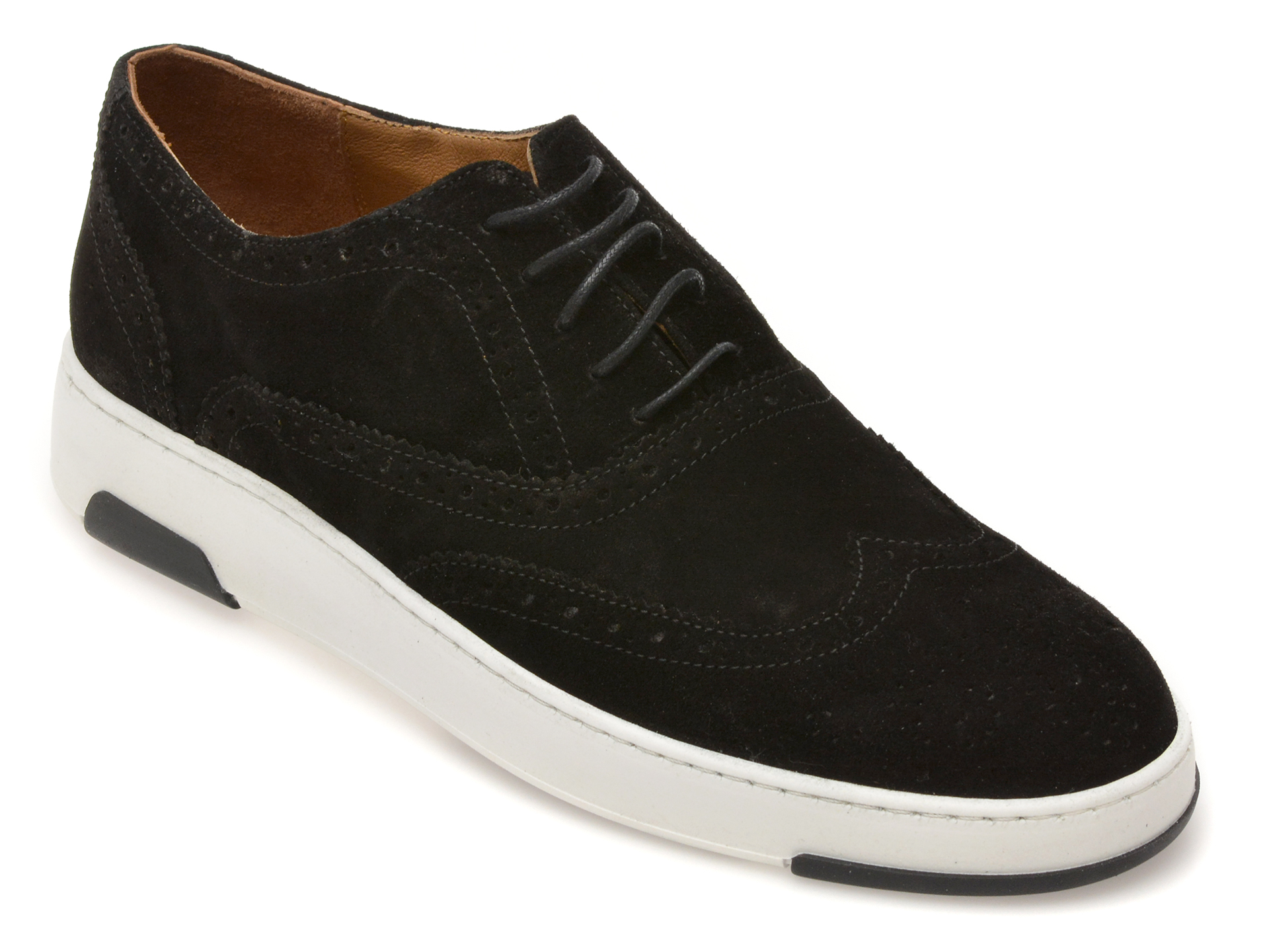 Pantofi RELAX negri, 5811, din piele intoarsa