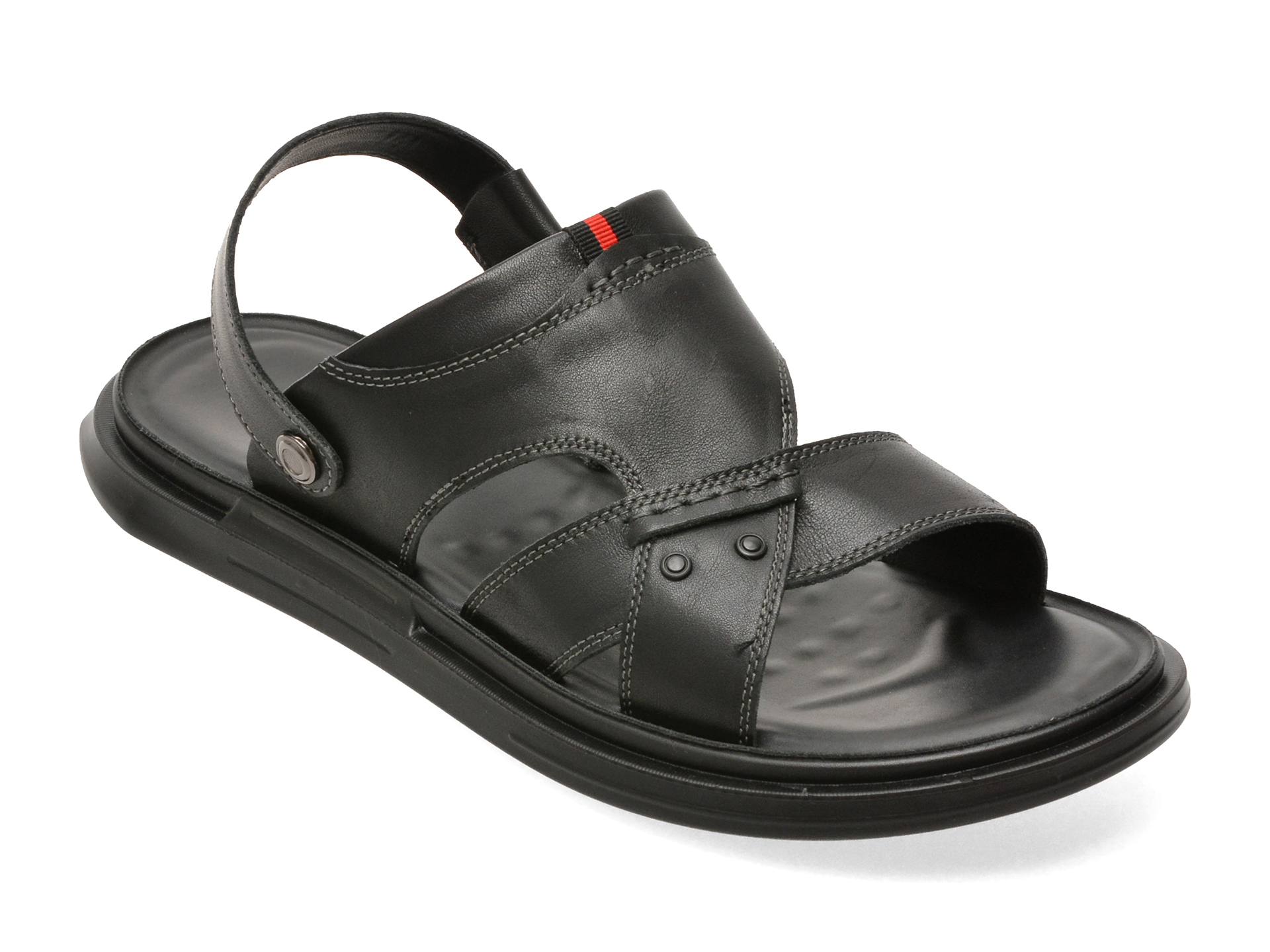 Sandale EPICA negre, 36709, din piele naturala