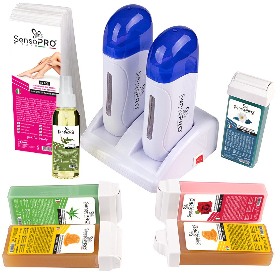 Kit Epilare SensoPRO Milano Double Action + CADOU Rezerva Ceara aplicator ingust