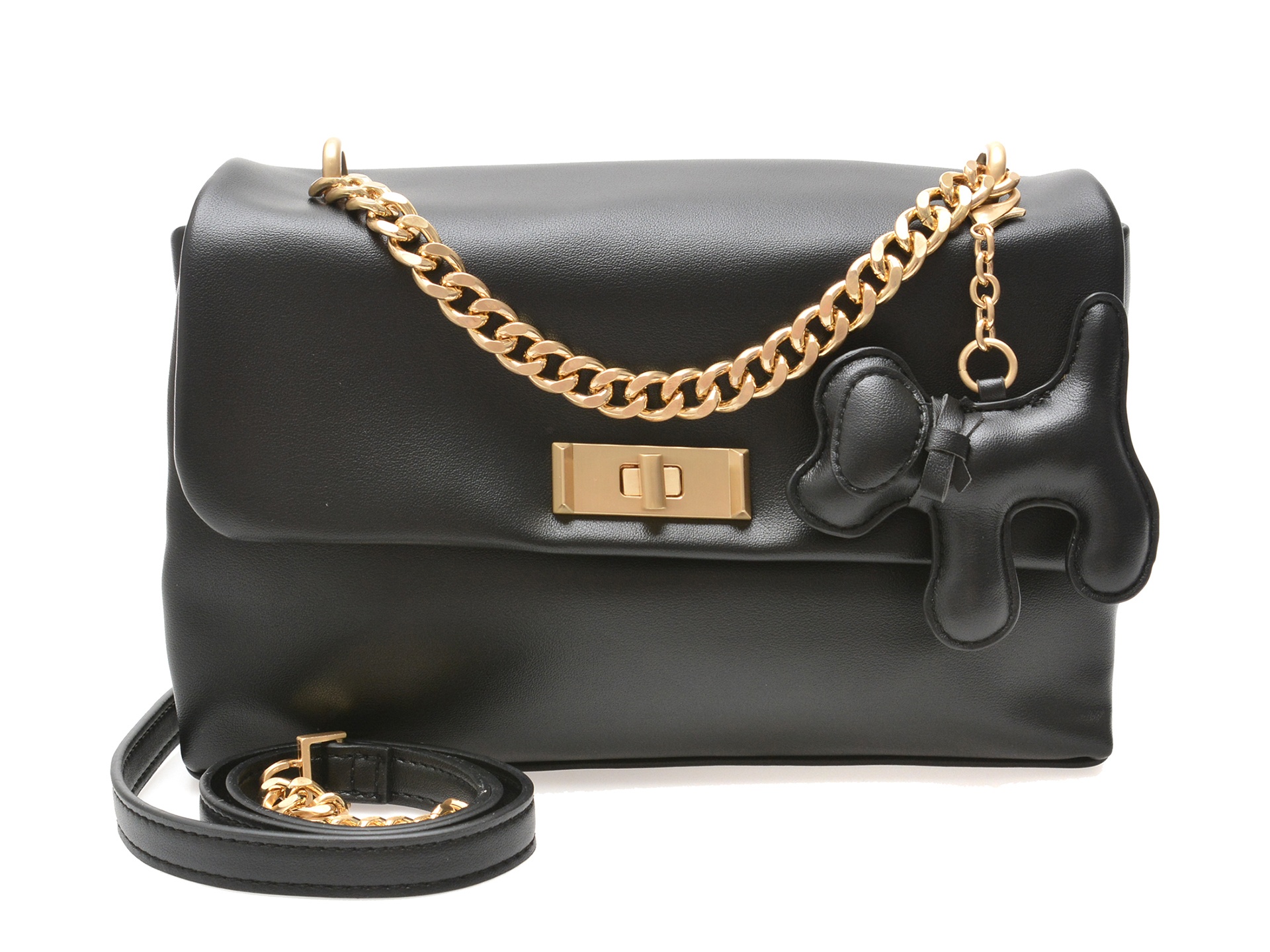 Geanta ALDO neagra, KATEBAG 006, din piele ecologica