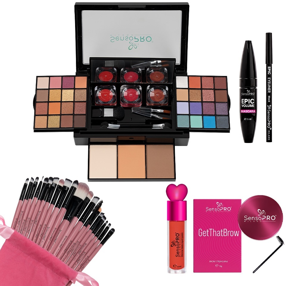 Set Machiaj Diva Beauty Box SensoPRO Milano + CADOURI