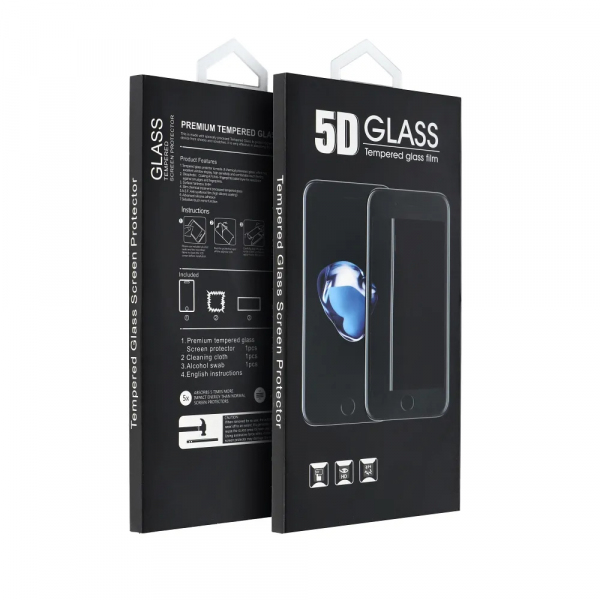 Folie de protectie Ecran OEM pentru Motorola Edge 50, Sticla Securizata, Full Glue, 5D, Neagra