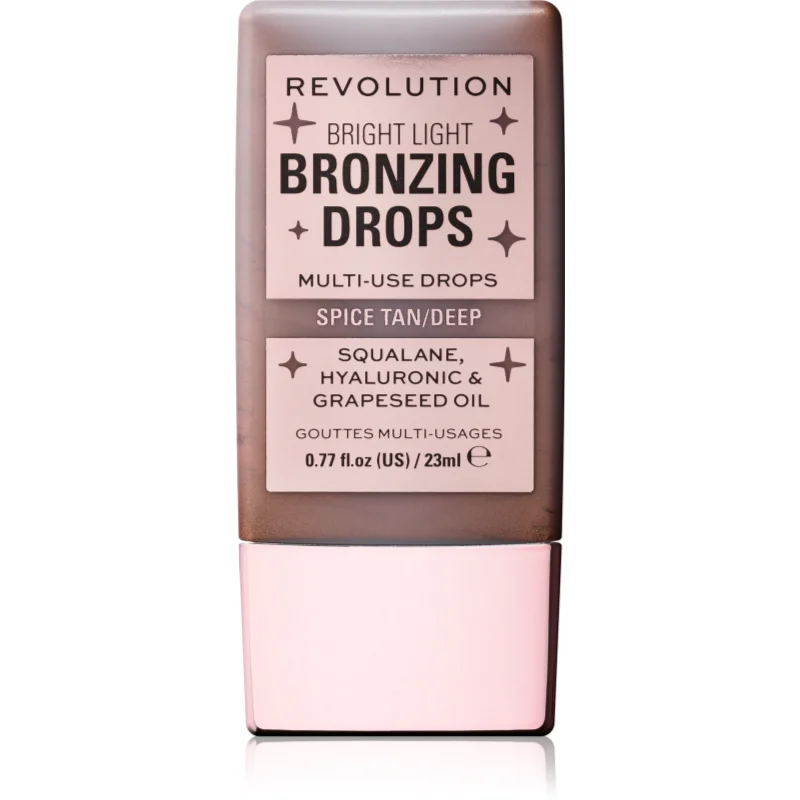 Revolution Bright Light Bronzing Drops crema bronzanta culoare Deep Bronze Spice 23 ml