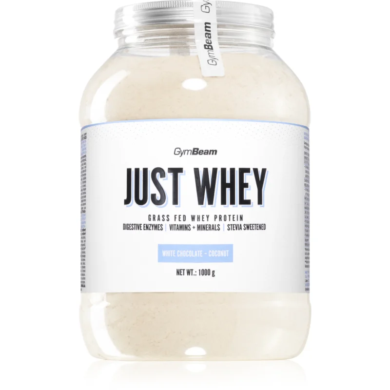 GymBeam Just Whey proteine din zer cu enzime digestive aroma White Chocolate & Coconut 1000 g