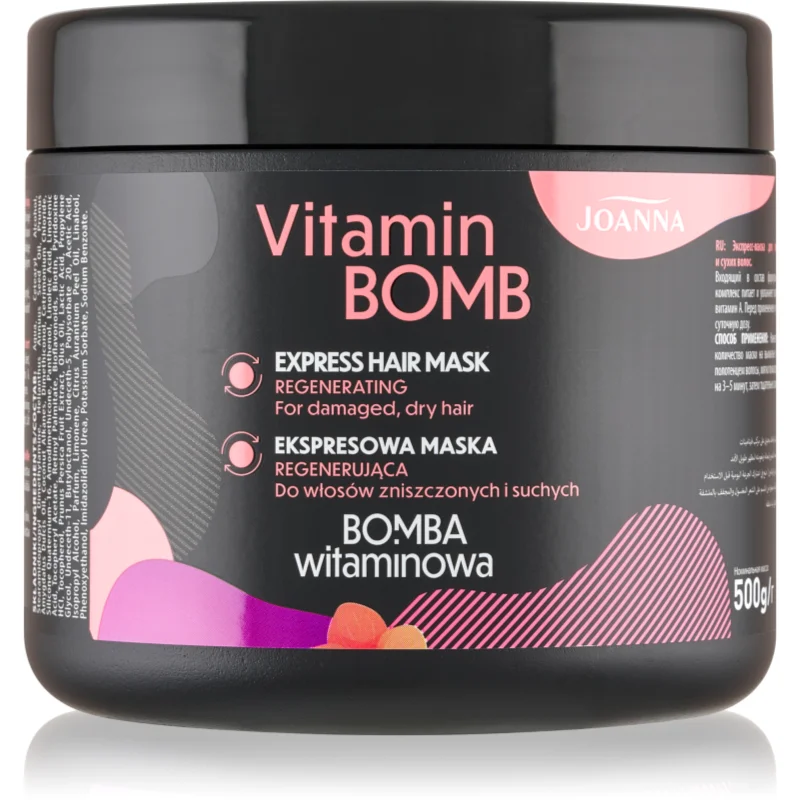 Joanna Vitamin Bomb Express Hair Mask masca pentru păr uscat și deteriorat 500 ml