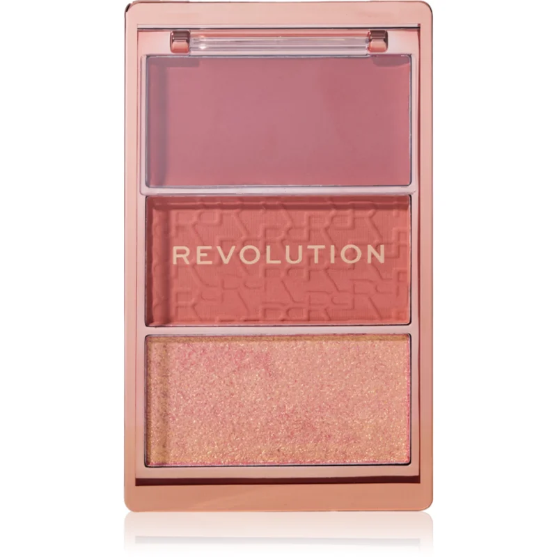 Revolution Blush Icon Palette paleta fard de obraz culoare Aura Points Rose 9.8 g