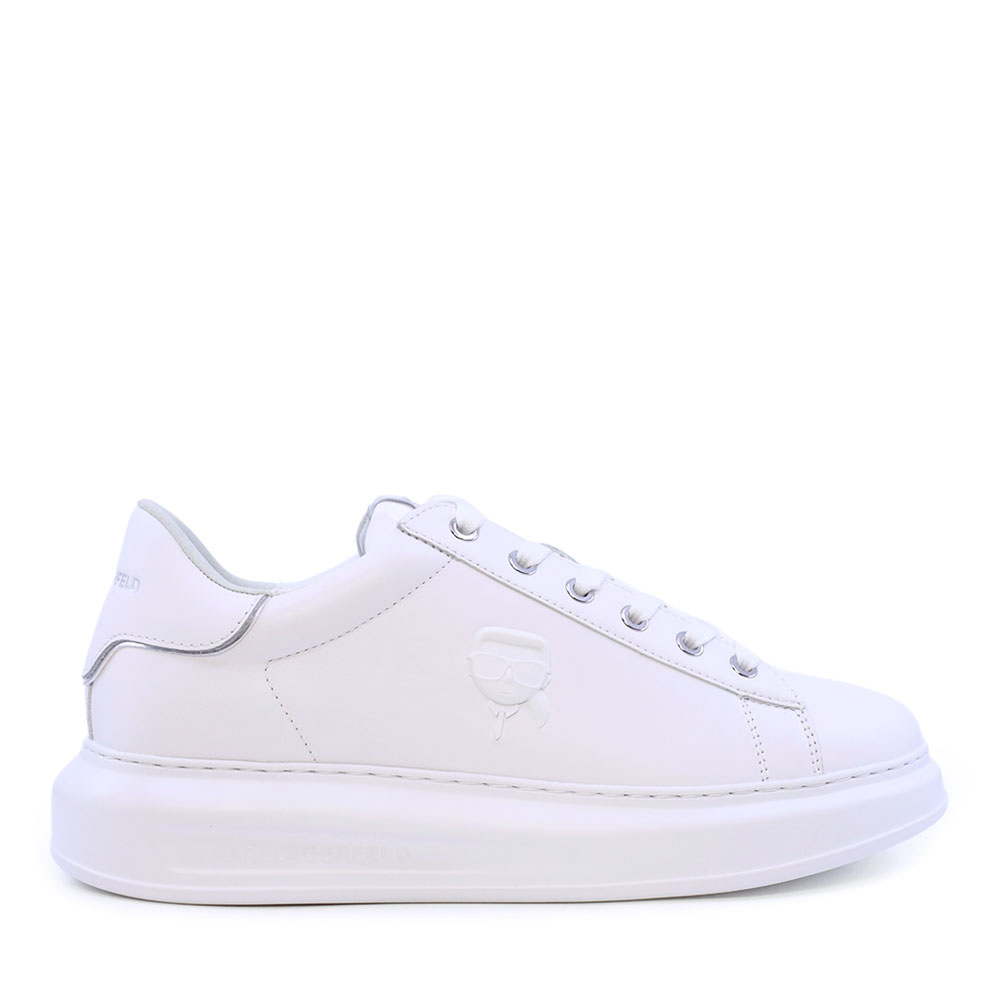 Sneakers bărbați Karl Lagerfeld Kapri Mens NFT Relief albi din piele 2052BP52570A