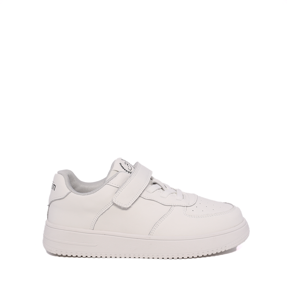 Sneakers baieți Benvenuti albi din piele 3790MP005A