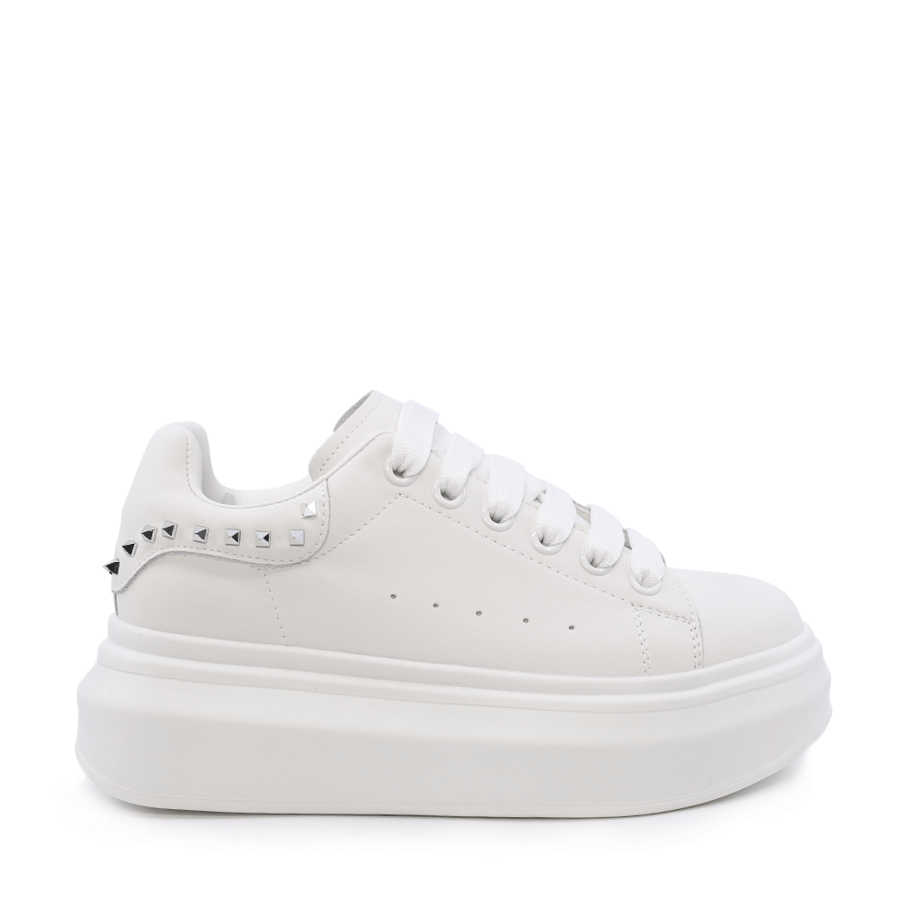 Sneakers ușori femei Luca di Gioia albi din piele cu elemente decorative  3841DP211A