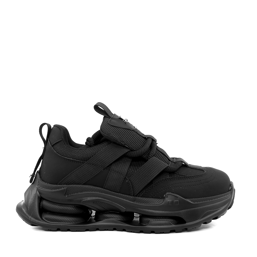 Sneakers ușori femei Luca di Gioia negri din piele  și textil  3842dp299n