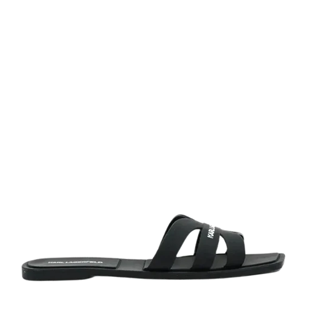 Saboți femei Karl Lagerfeld Jelly IV Matt Slide negri din cauciuc 2059DST80025N
