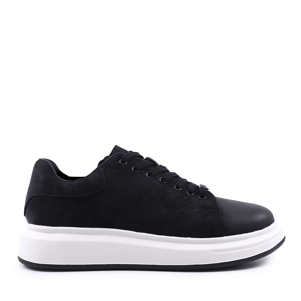 Sneakers ușori bărbați Benvenuti negri din piele nabuk  3851BP312NN