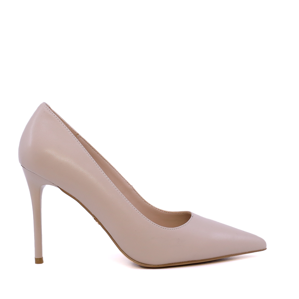 Pantofi stiletto cu toc înalt femei Luca di Gioia bej din piele  1261DP9372BE