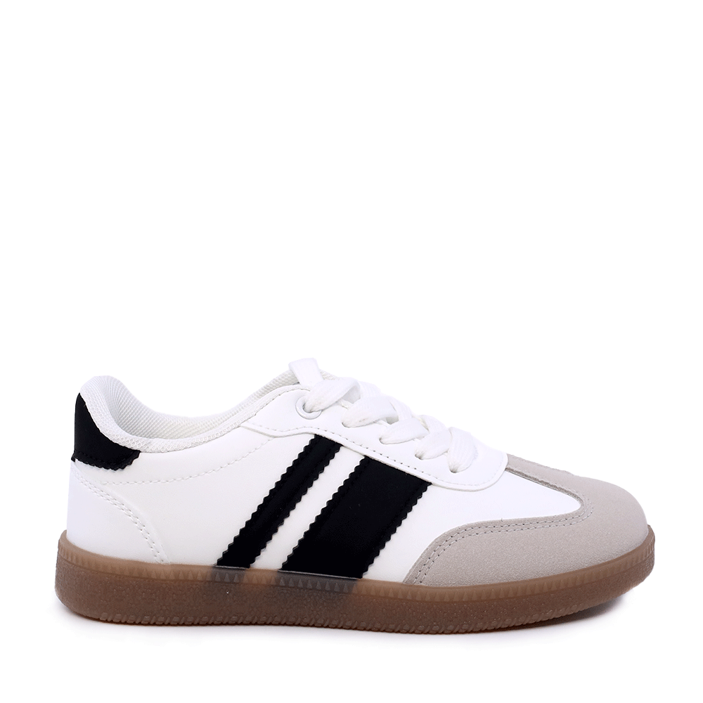 Sneakers Benvenuti albi cu detalii negre  1411FP0329A