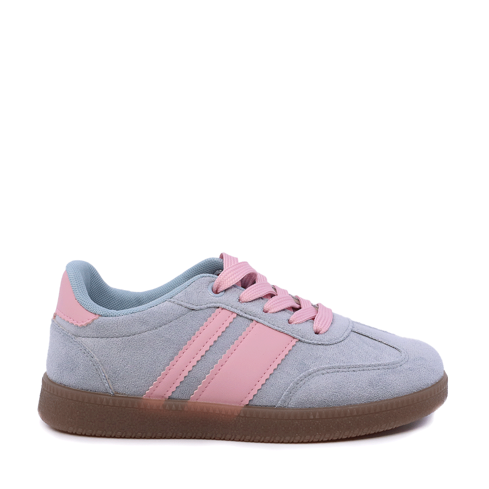 Sneakers fetițe Benvenuti albaștri cu detalii roz  1411FP0329VBL