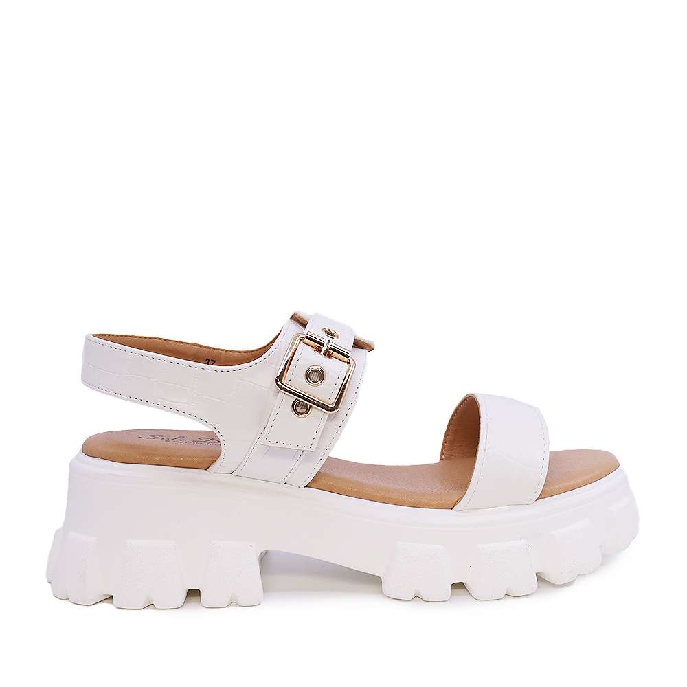 Sandale chunky femei Solo Donna albe din sintetic 2547DS8049CA
