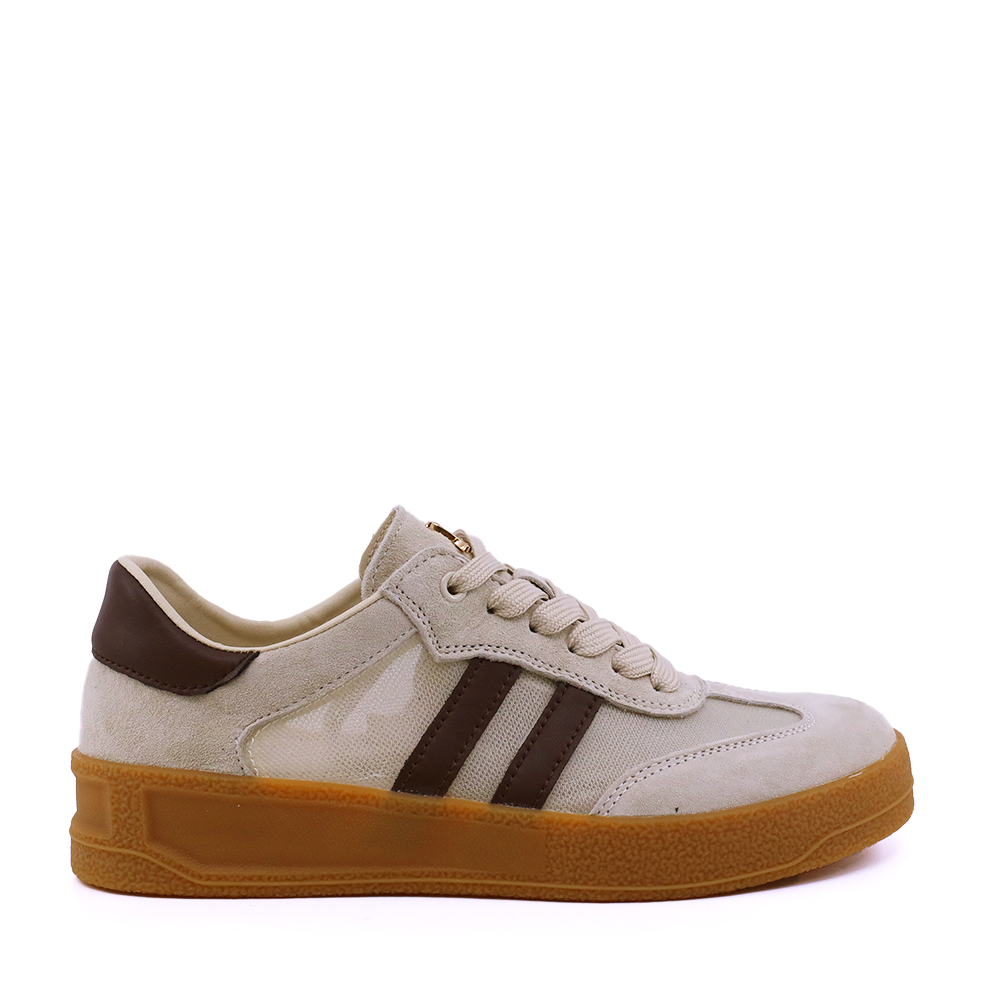 Sneakers femei Luca di Gioia bej din piele întorsă și  textil 1291DPF7100VBE