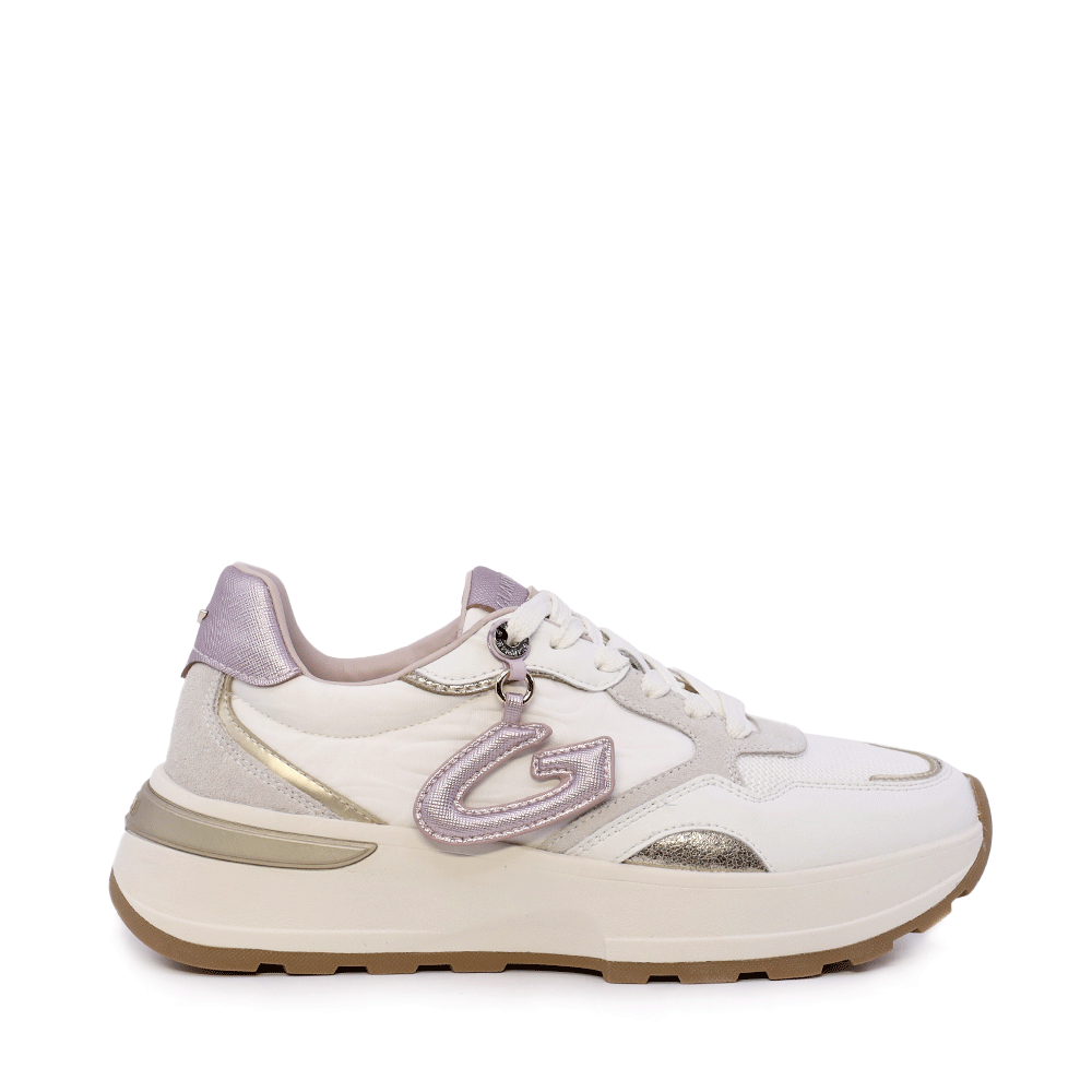 Sneakers femei Alberto Guardiani Levante Charm albi 811DP61501A