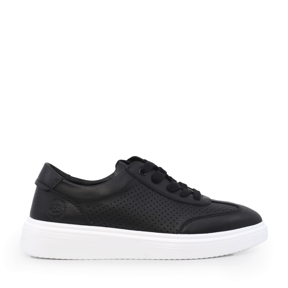 Sneakers ușori femei Benvenuti negri  din piele 1991DPF0220N