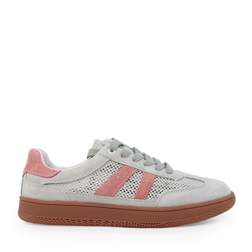 Sneakers ușori femei Benvenuti verzi din piele și textil  1991DPF0390VV