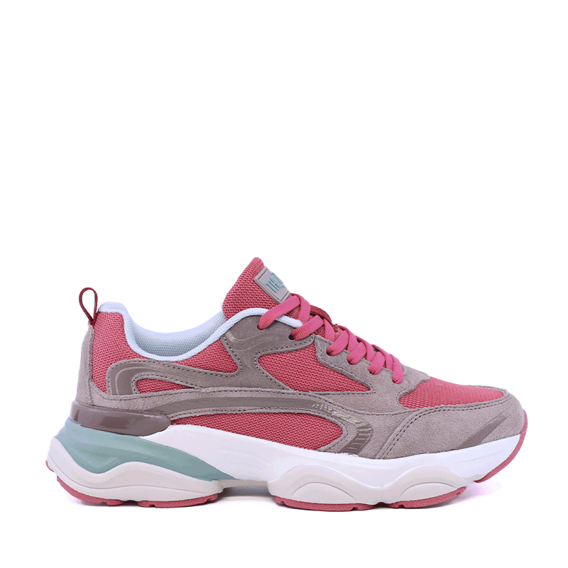 Sneakers femei Thezeus colorati  din piele întoarsă  și textil   3731dps1156vtar