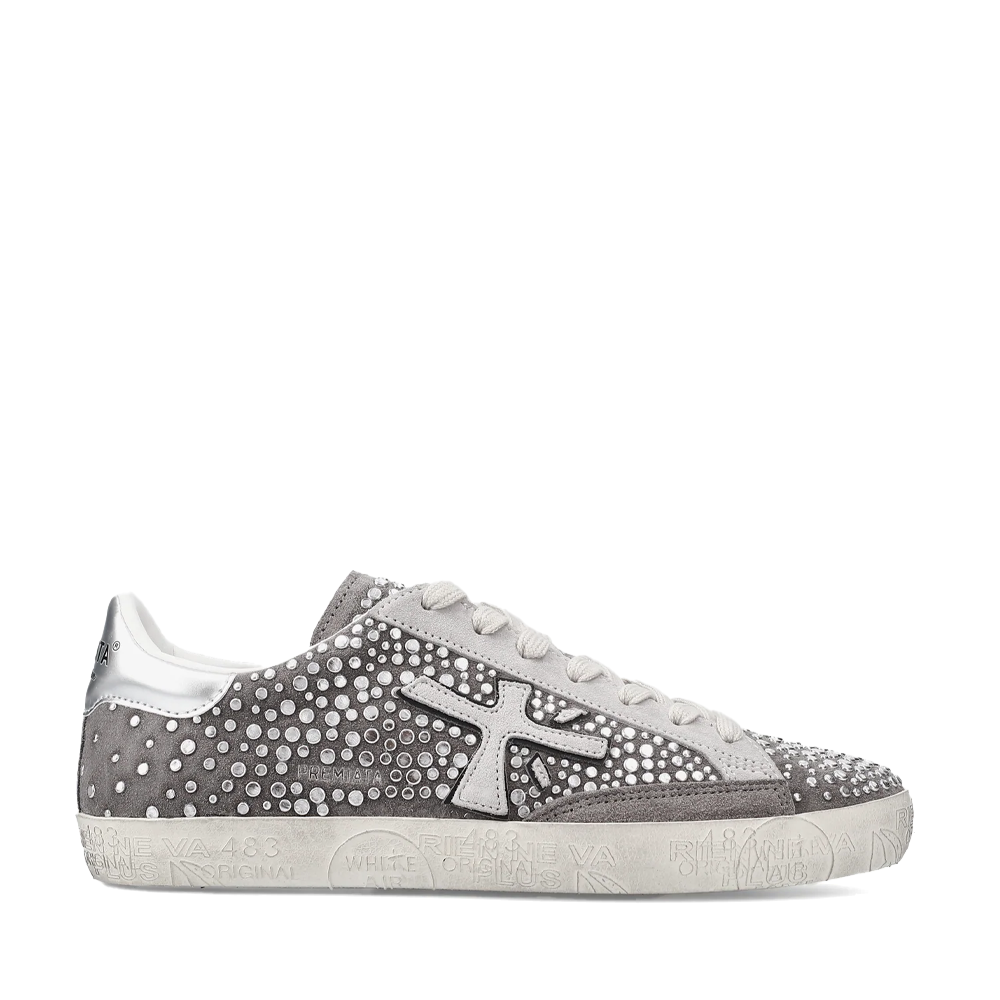 Sneakers femei Premiata Steven-D gri din piele întoarsă 1691DP7850VGR