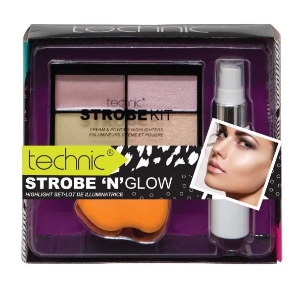 Set Make-Up Cu 3 Produse Technic Strobe  N  Glow Highlight Set