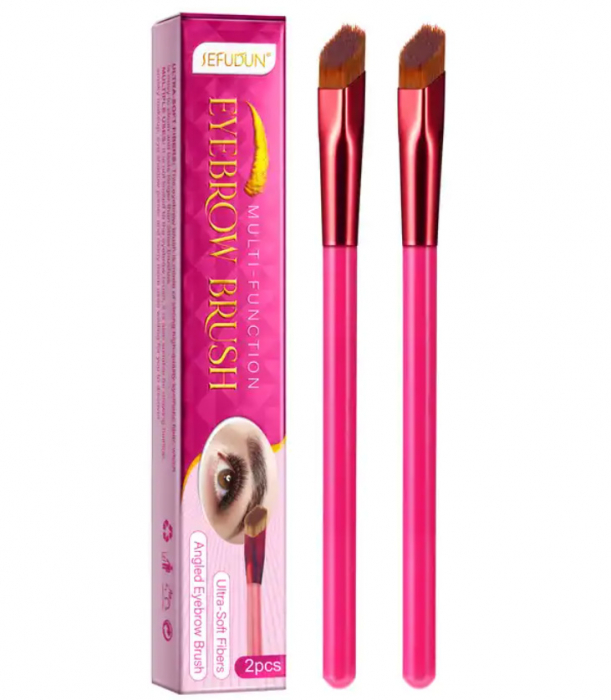 Set 2 Pensule pentru Sprancene creatoare de linii sub forma de fire de par, Efect 4D, Microblading, Sefudun