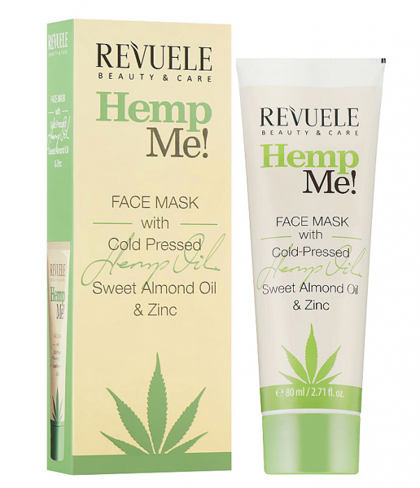 Masca faciala cu Ulei din Seminte de Canepa Presata la Rece, Ulei de Migdale dulci si Zinc, Revuele, 80 ml