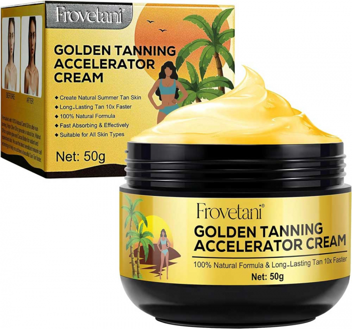 Crema Acceleratoare pentru Bronz de 10 ori mai rapid, Efect Intensificator, Ingrediente 100% Naturale