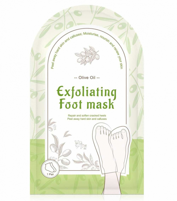 sosete Exfoliante cu Ulei de Masline pentru Picioare, Reparare Profunda si Calcaie Fine