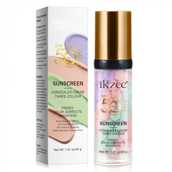 Baza de Machiaj Multifunctionala 3 A n 1 cu SPF 50 ,   Corector de Ton, Hidratant E i Matifiant