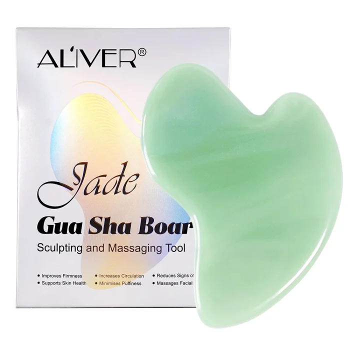 Piatra Gua Sha din Jad pentru Sculptare si Masaj Facial