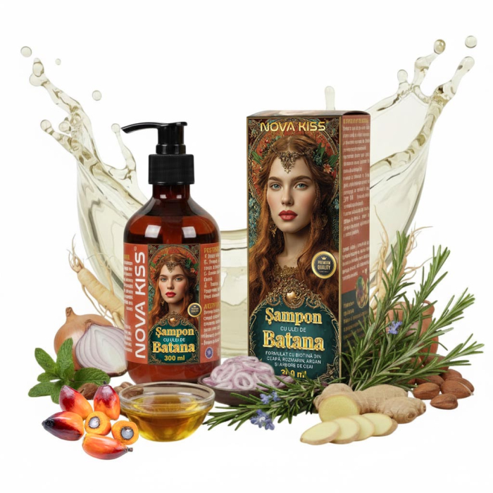 Sampon cu Ulei de Batana pentru Cresterea si Regenerarea Parului NOVA KISS  , Premium, 300 ml