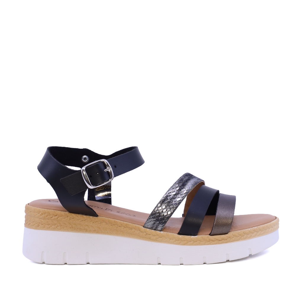 Sandale cu platformă femei Benvenuti negre 2611DS0006N
