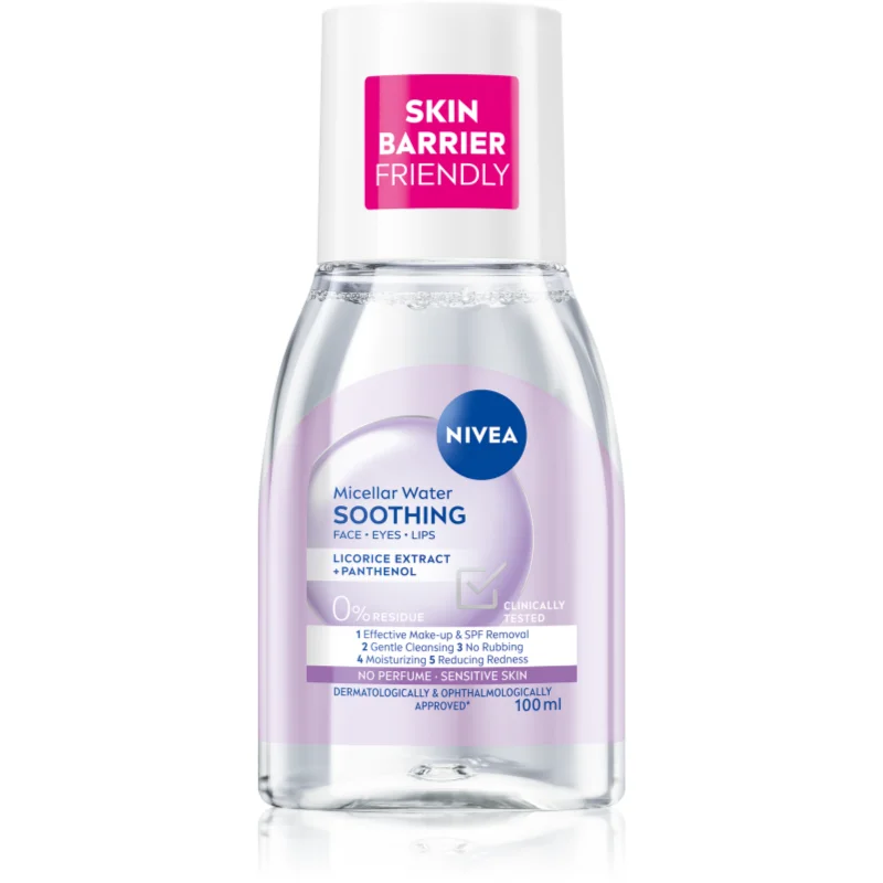 NIVEA Micellar Soothing apa pentru curatare cu particule micele pentru piele sensibilă 100 ml