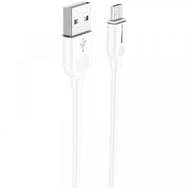 Cablu Date si Incarcare USB-A - microUSB BLUE Power BM2BX14 LinkJet, 18W, 2m, Alb