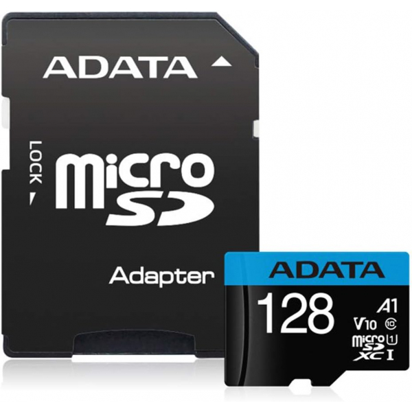 Card Memorie microSDXC Adata Premier, 128Gb, Clasa 10 / UHS-1 U1, Cu Adaptor AUSDX128GUICL10A1-RA1